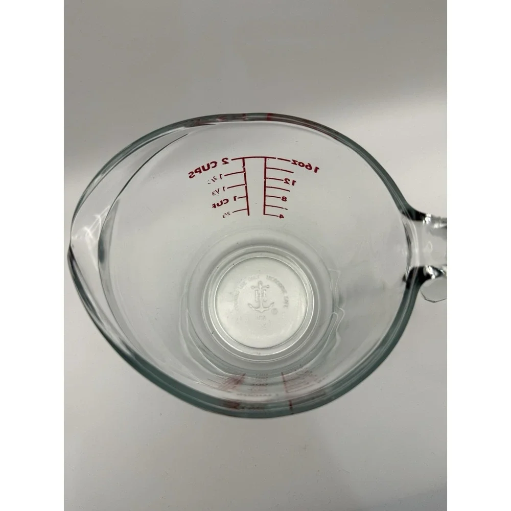 Anchor Hocking Fire King 2 Cup 16 Oz Glass‎ Measuring Cup Red Letters